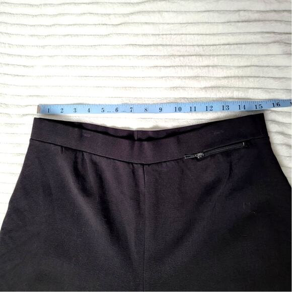 Talbots Black Stretch Knit Pull-On Pants Size M Rayon Blend Made in Macau Basic - Picture 3 of 7